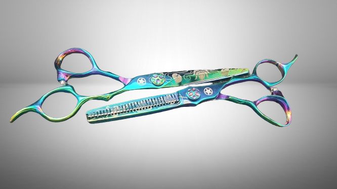 Sternsteiger Green Blitz Hair Scissors Set 6 Inch