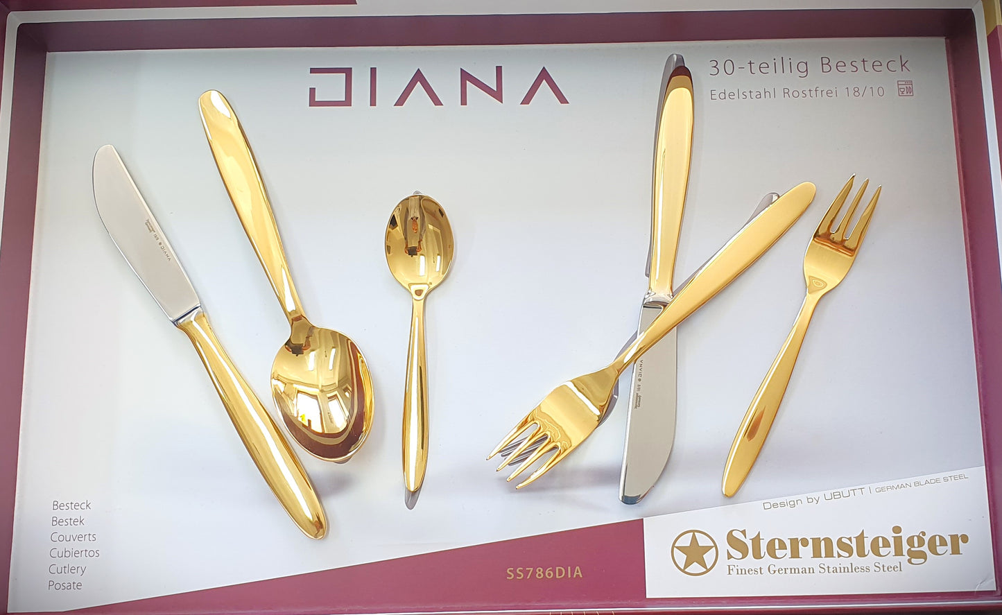 Diana Gold Tableware | Solid Gold