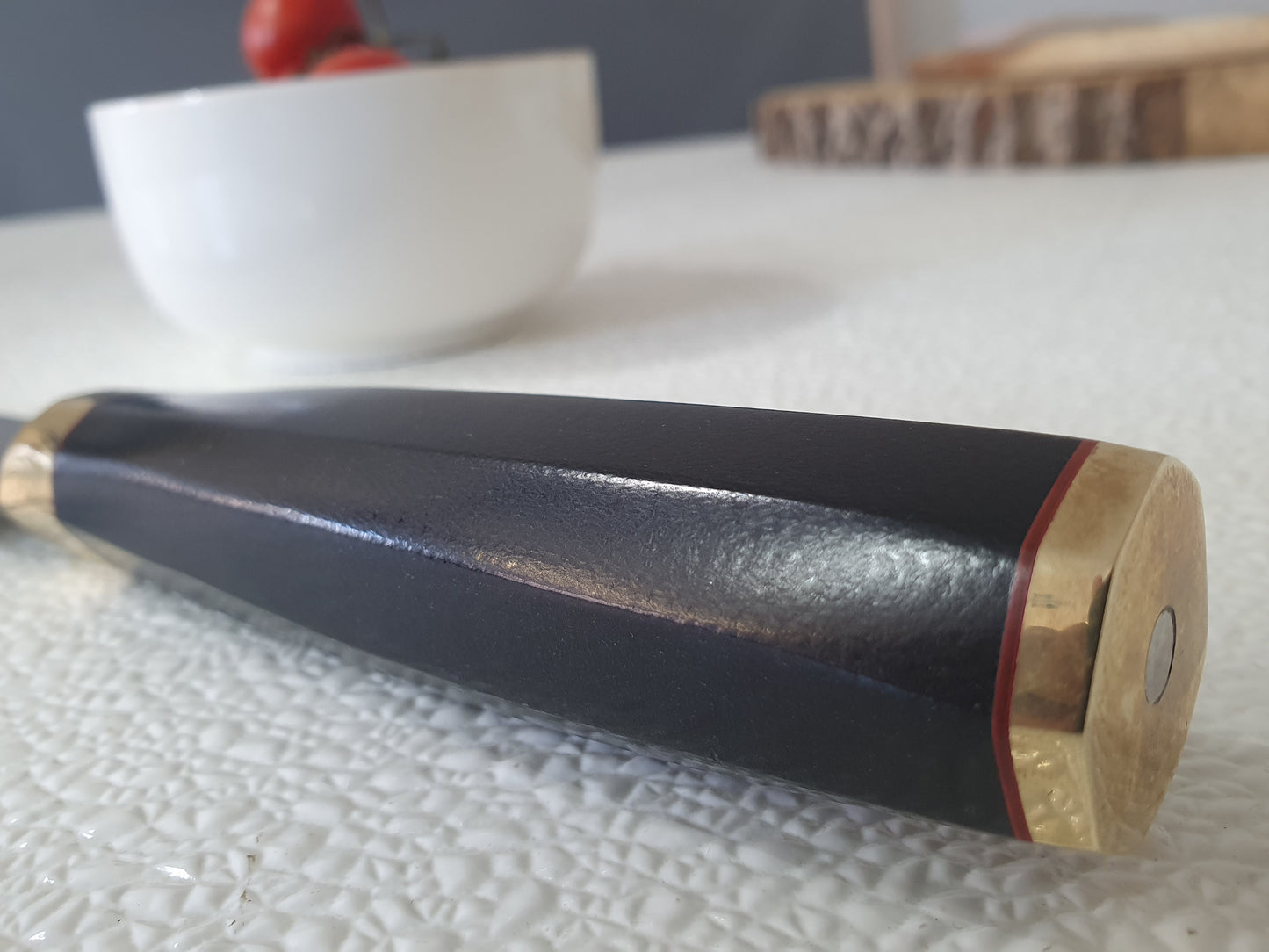 Theseus Gyuto Chefs Knife with wavy handle