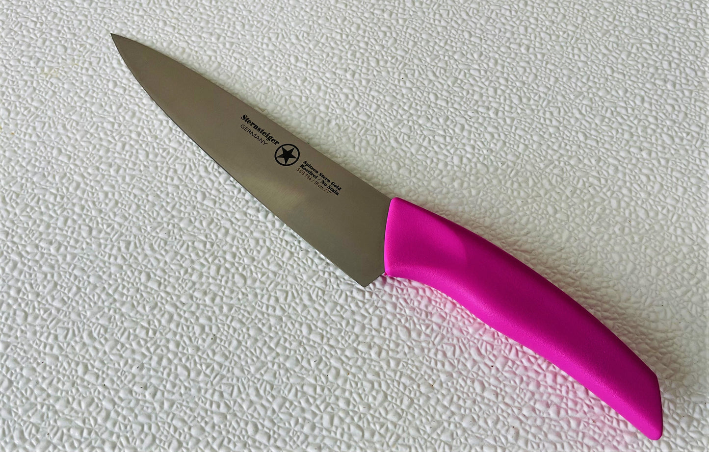 Ergo Chef's Knife in Pink handle