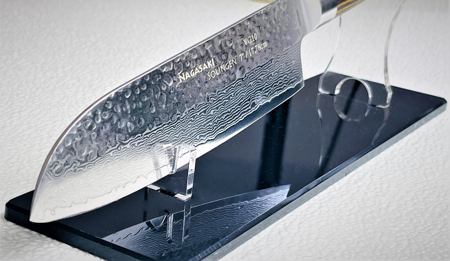 Nagasaki Hand hammered Santoku knife