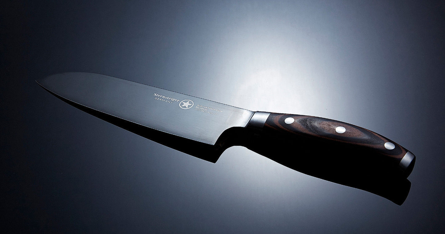 Cuchillo Santoku (7"/18cm) + cuchillo pelador (3,5"/10cm) | Sternsteiger - Colección Titanio