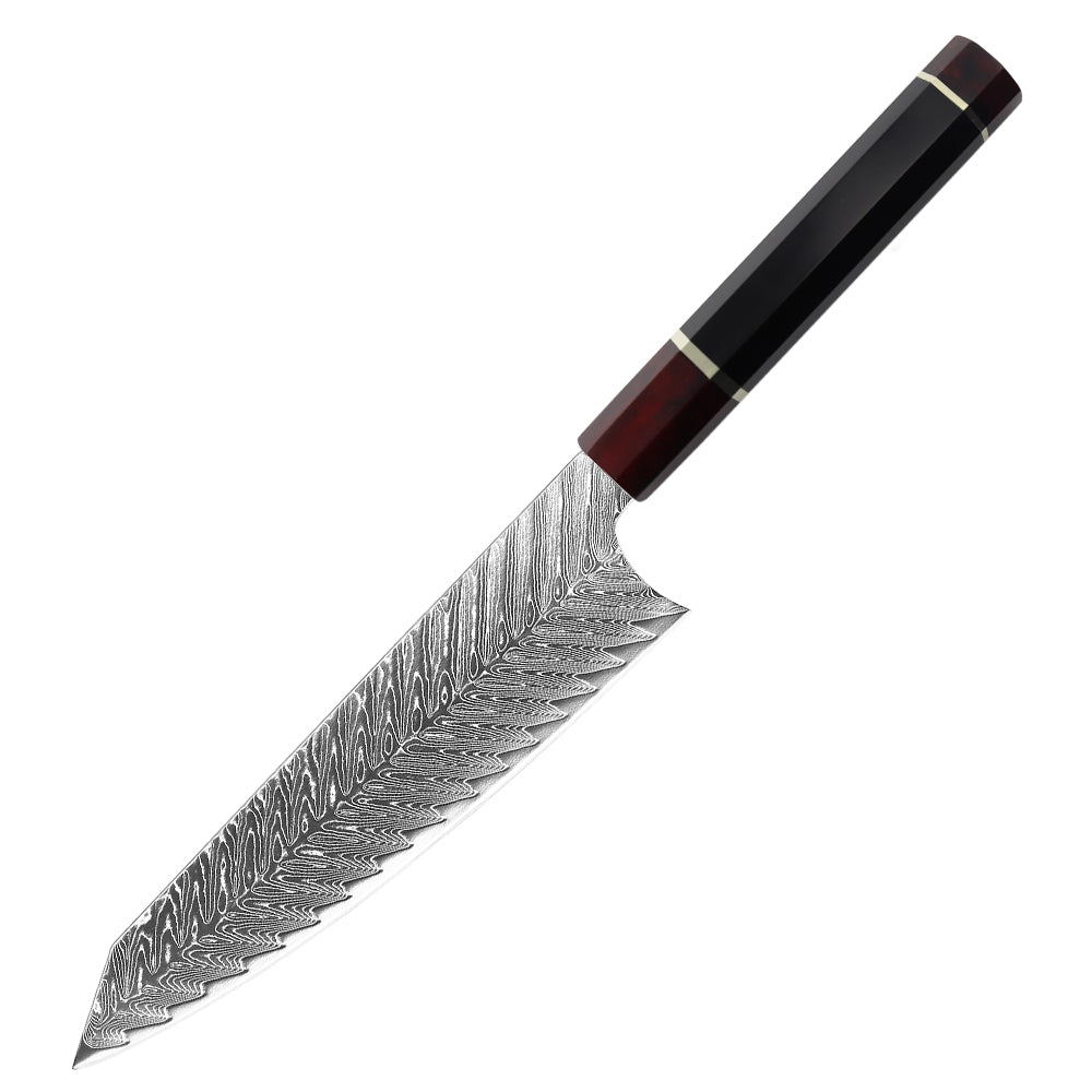 Sternsteiger Damascus Knife Dragon Damascus Knife Series - Black brown handle