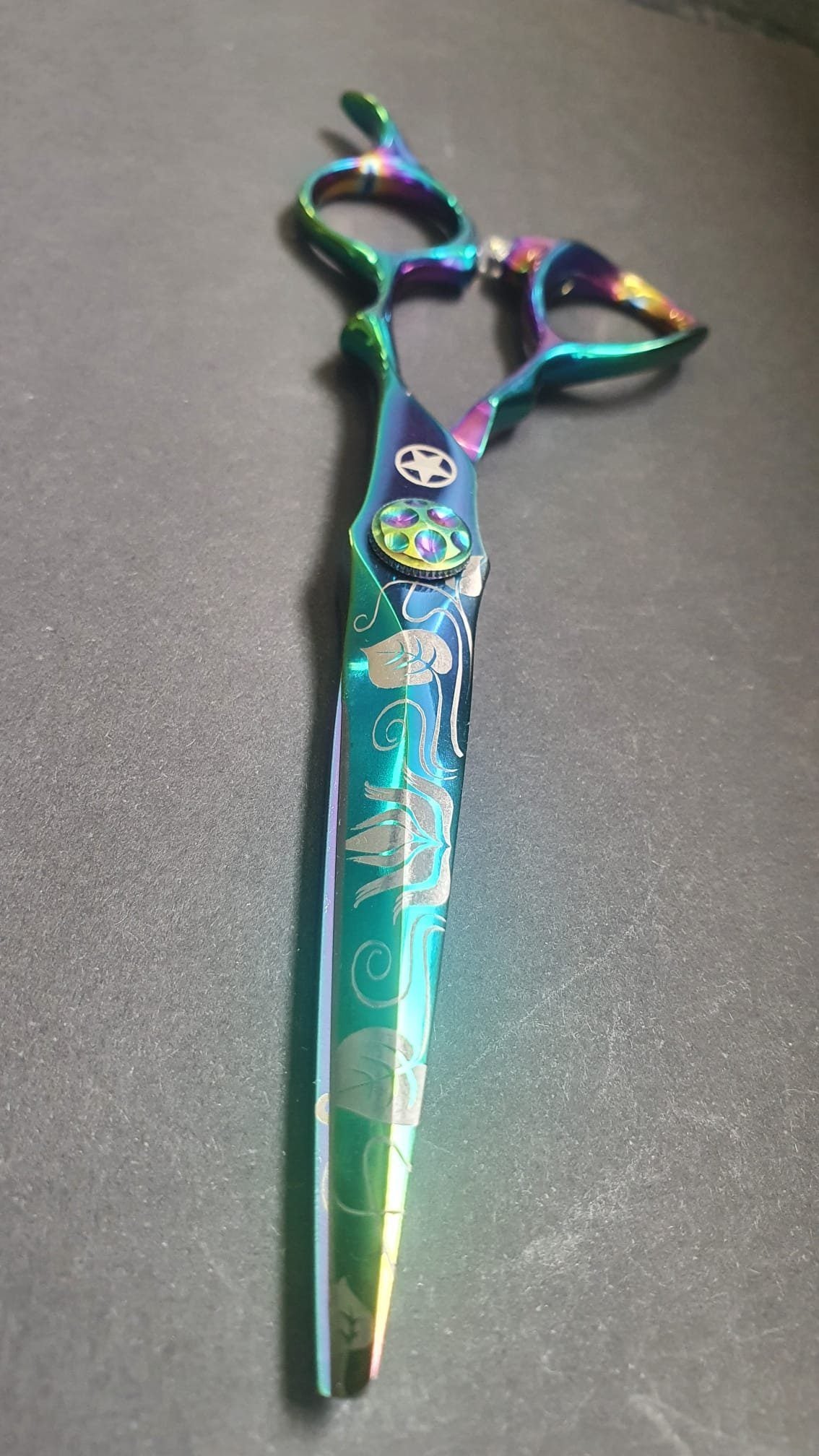 Sternsteiger Green Blitz hair scissors 6 inches