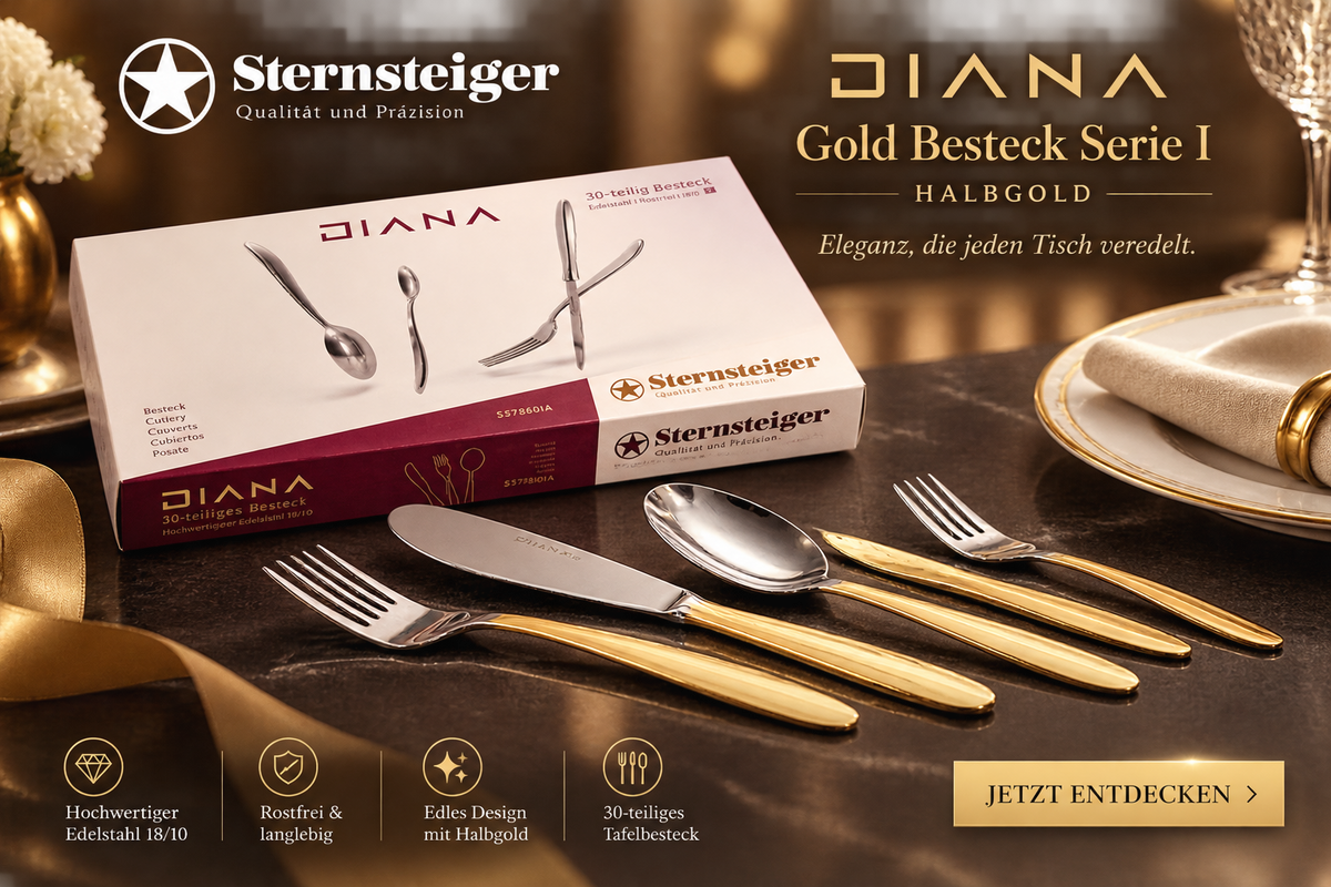 Diana Gold Tableware | Half Gold