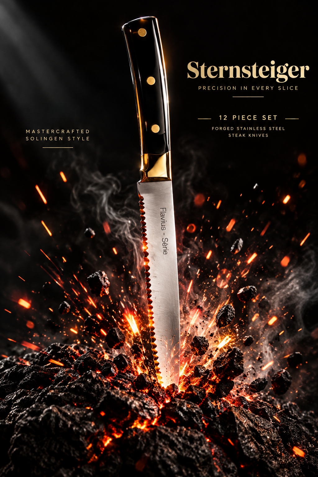 Flavius ​​Steak Knives - Set of 12 pieces