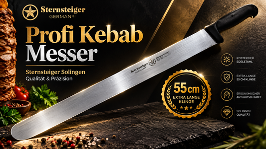 Sternsteiger 55 cm Professional Kebab Knife | Extra-Long Slicing Knife