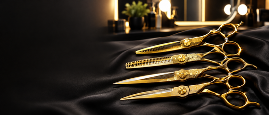 Sternsteiger Gold Blitz 6-Inch Professional Hair Scissors Set – Limited Edition Ergonomic Barber & Salon Shears