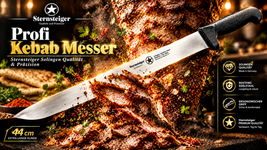 ternsteiger 44 cm Professional Kebab Knife | Double Diamond Sharp Edge