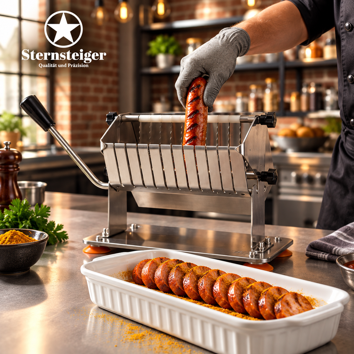 Sternsteiger currywurst cutter, manual
