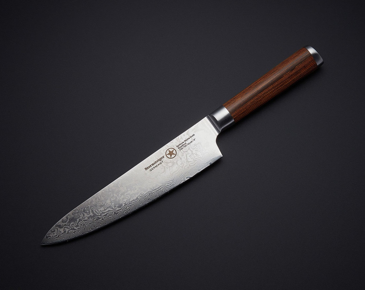 Sternsteiger Damascus Chef's knife - japanese damascus steel VG-10 - SPITZEN-STERN GOLD SERIES
