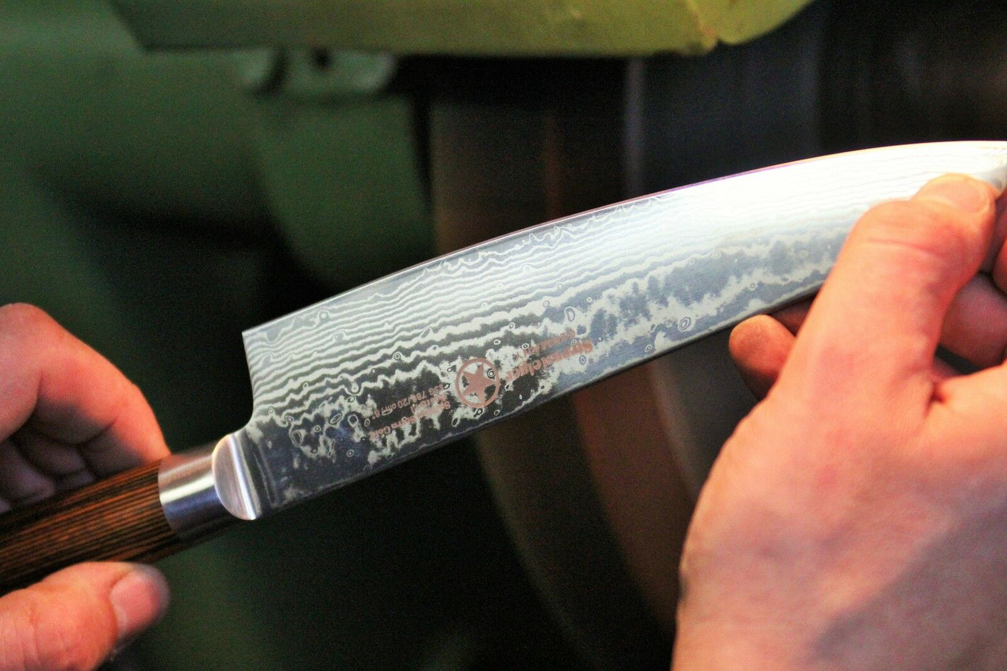 Sternsteiger Juego de cuchillos damasco 3 piezas acero damasco japonés VG-10 - SPITZEN-STERN GOLD SERIES