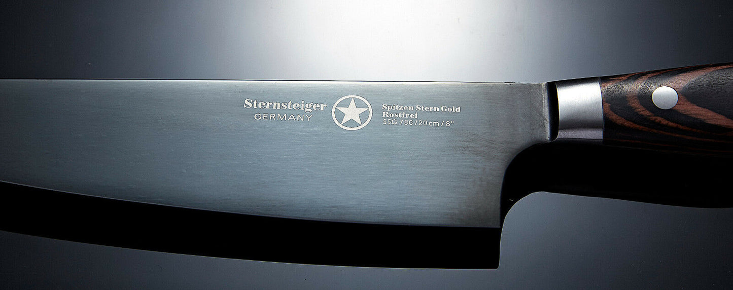 Cuchillo de chef Sternsteiger Titanium Series de 8"/20 cm + cuchillo pelador de 3,5"/10 cm